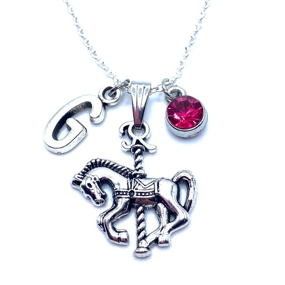 Carousel Horse Necklace - Picture 6 of 7